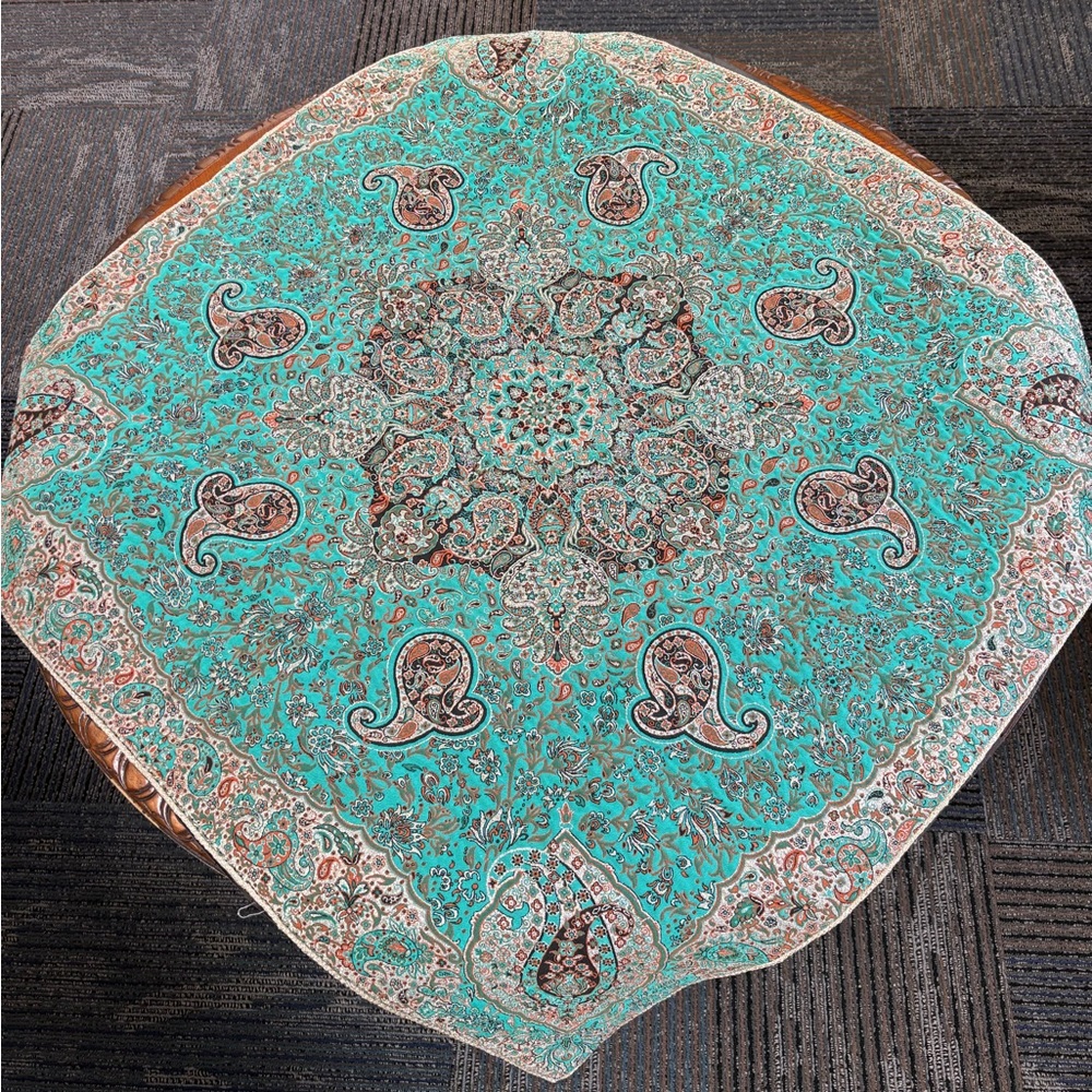 Beautiful Hand Made Persian Termeh Table cloth beautifully made 37" x 37"